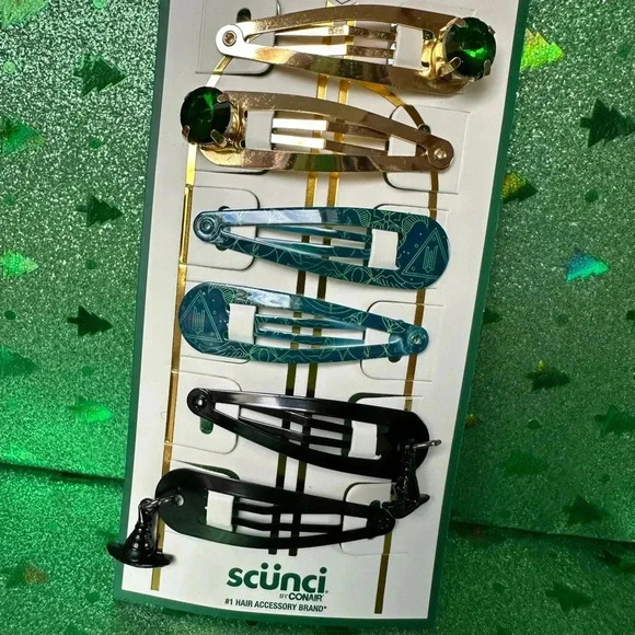 🌈🧙💚🩷 Wicked Hair Clips Elphaba set of 6 NWT - Picture 4 of 5